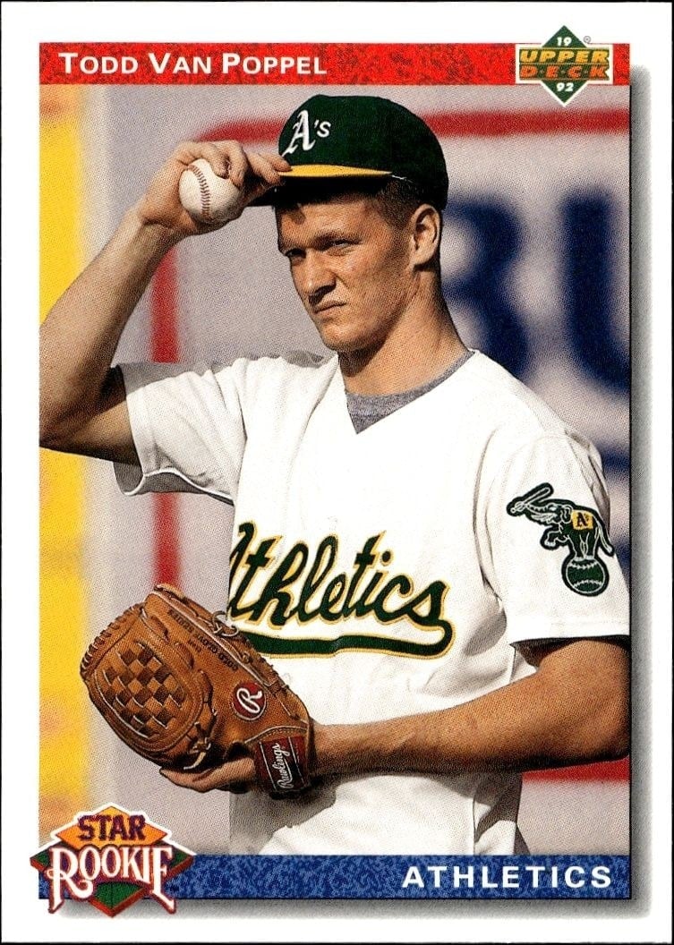 Todd Van Poppel 1992 Upper Deck #22 Baseball Trading Card - Front 1992 Upper Deck Todd Van Poppel #22 baseball trading card front