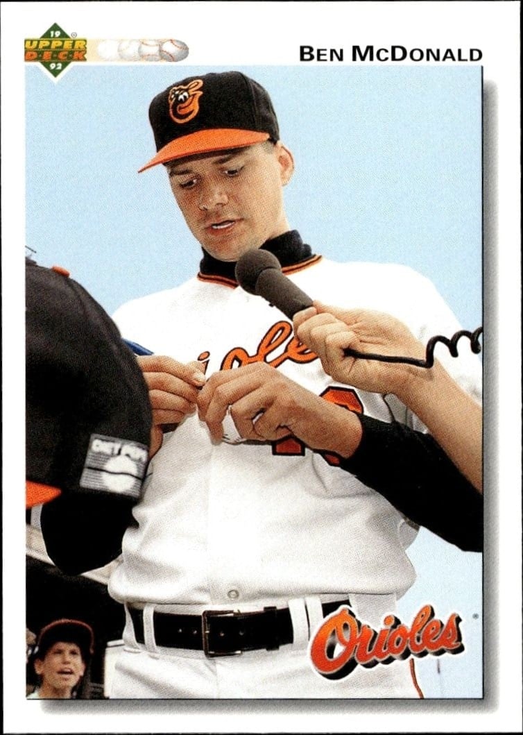 Ben McDonald 1992 Upper Deck #163 Baseball Trading Card - Front 1992 Upper Deck Ben McDonald #163 baseball trading card front