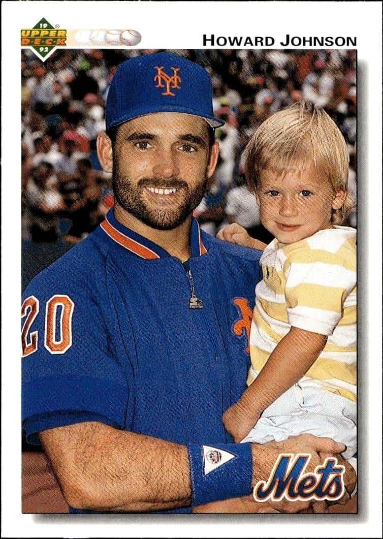 Howard Johnson 1992 Upper Deck #256 Baseball Trading Card - Front 1992 Upper Deck Howard Johnson #256 baseball trading card front