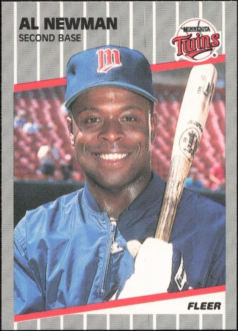 Al Newman 1989 Fleer #122 Baseball Trading Card - Front 1989 Fleer Al Newman #122 baseball trading card front