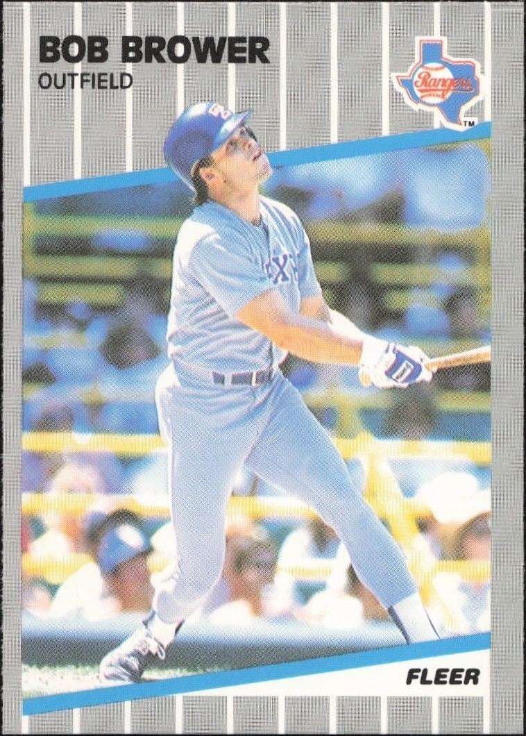 Bob Brower 1989 Fleer #514 Baseball Trading Card - Front 1989 Fleer Bob Brower #514 baseball trading card front