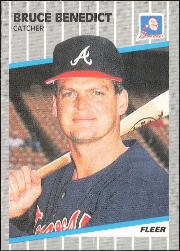 1989 Fleer Bruce Benedict #587 trading card