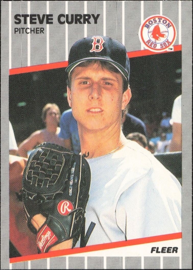 Steve Curry 1989 Fleer #86 Baseball Trading Card - Front 1989 Fleer Steve Curry #86 baseball trading card front