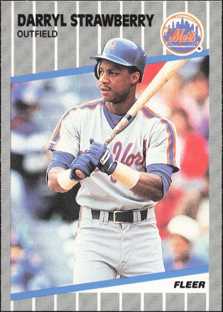1989 Fleer Darryl Strawberry #49 trading card