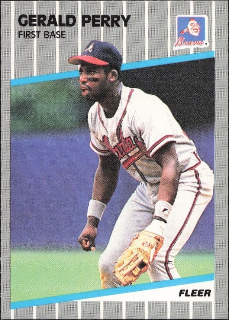 1989 Fleer Gerald Perry #597 trading card