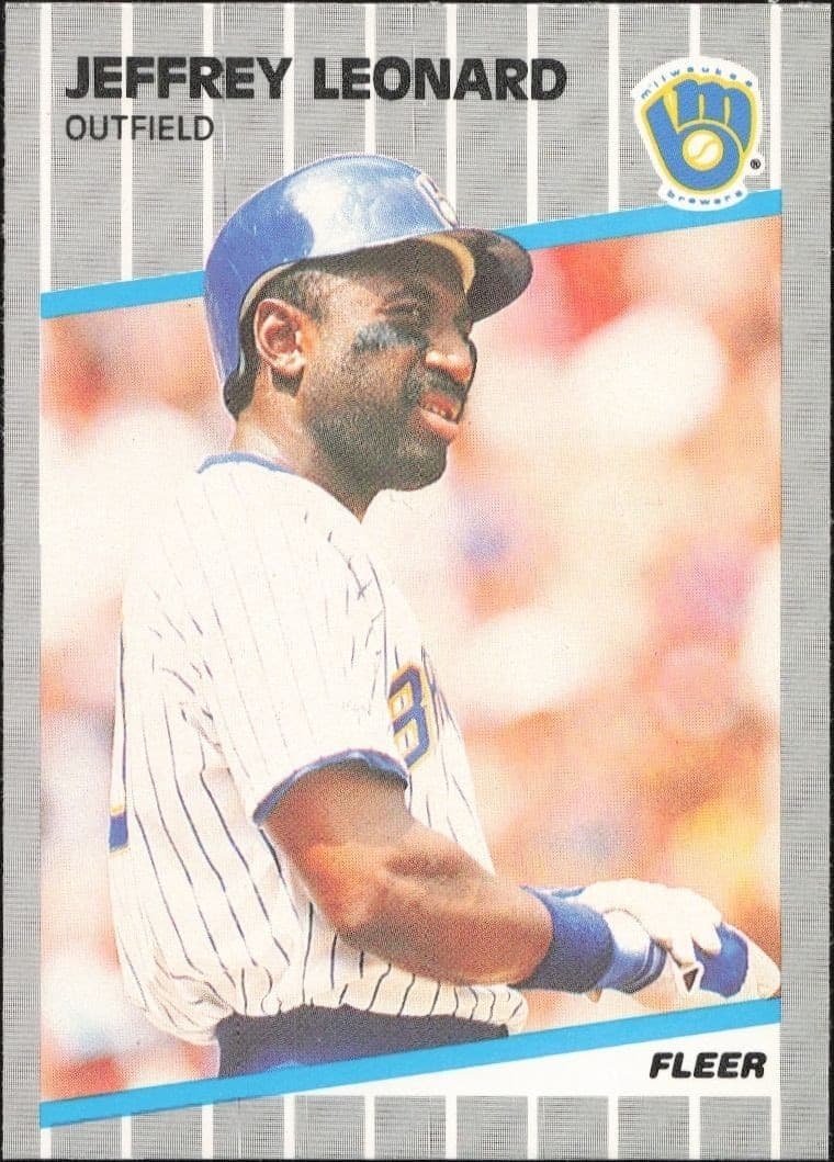 1989 Fleer Jeffrey Leonard #190 trading card