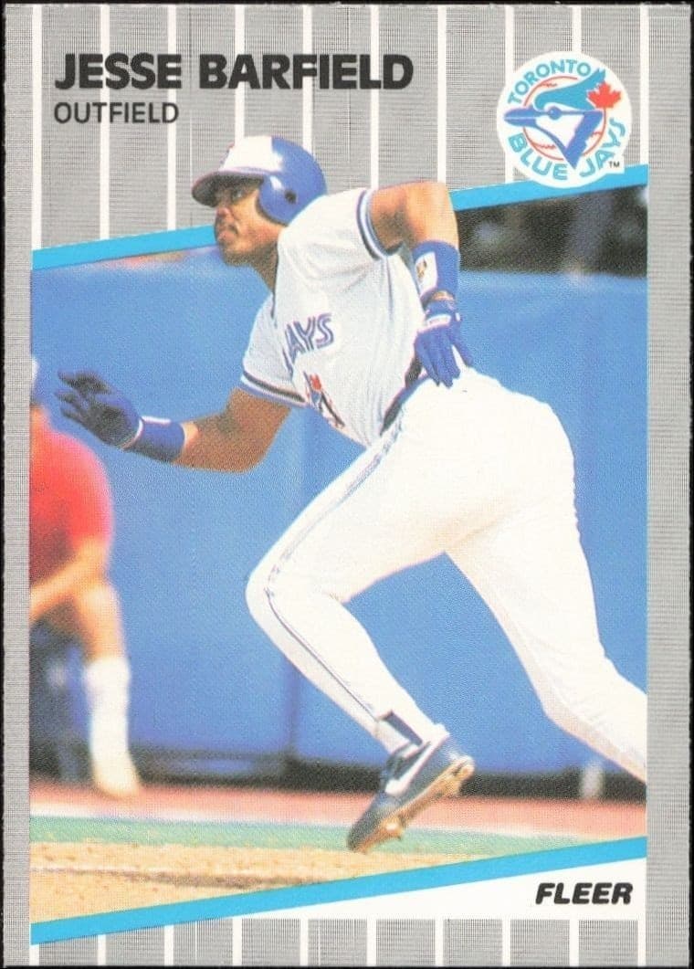 1989 Fleer Jesse Barfield #225 trading card