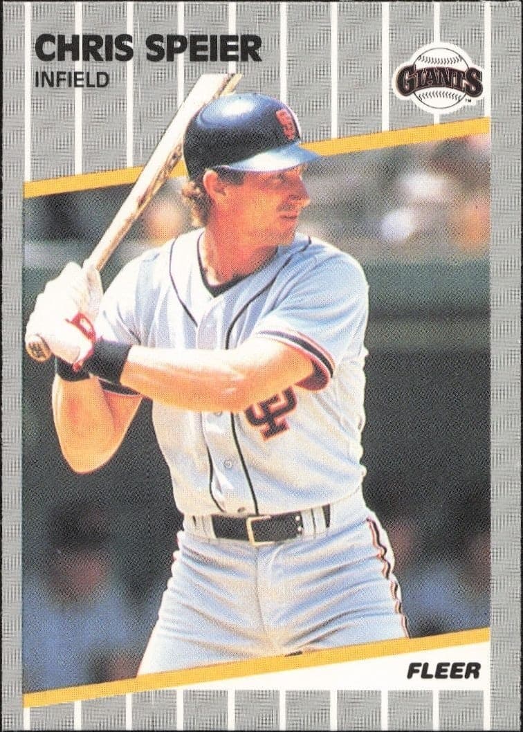 1989 Fleer Chris Speier #343 trading card