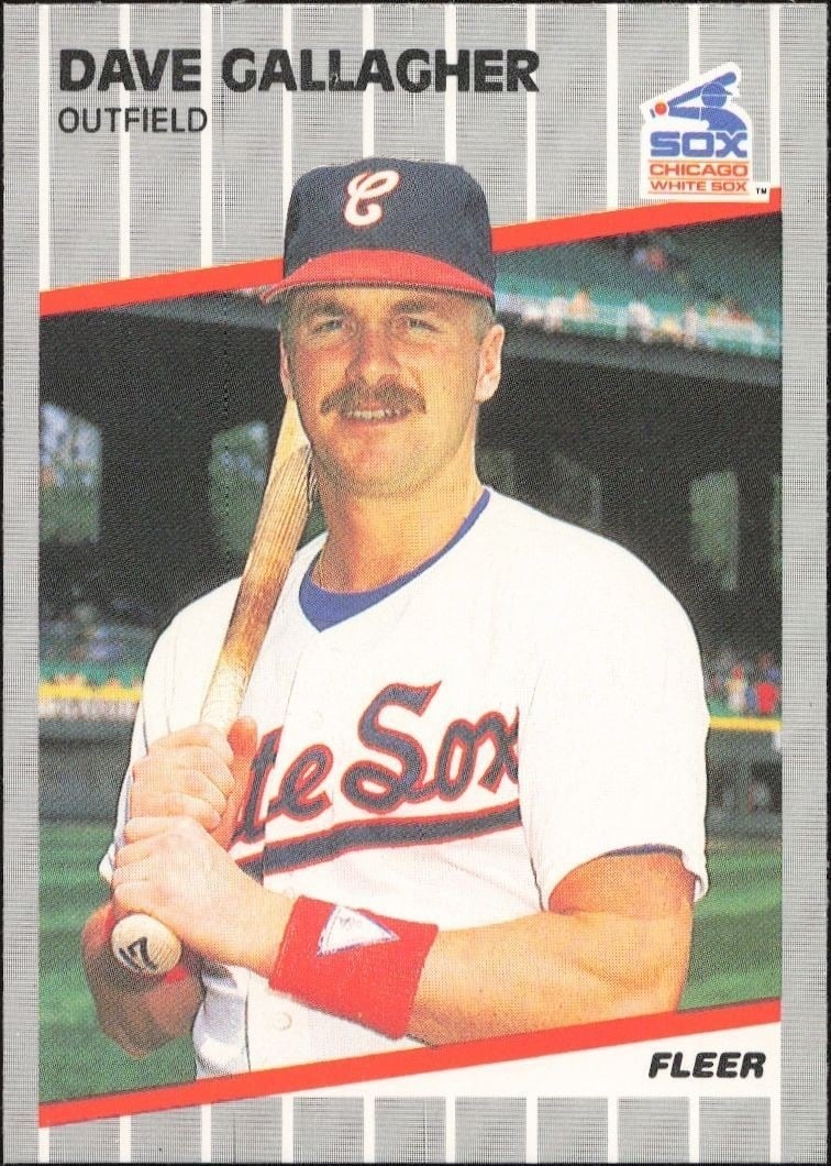 Dave Gallagher 1989 Fleer #496 Baseball Trading Card - Front 1989 Fleer Dave Gallagher #496 baseball trading card front