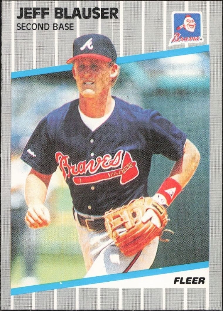 1989 Fleer Jeff Blauser #588 trading card