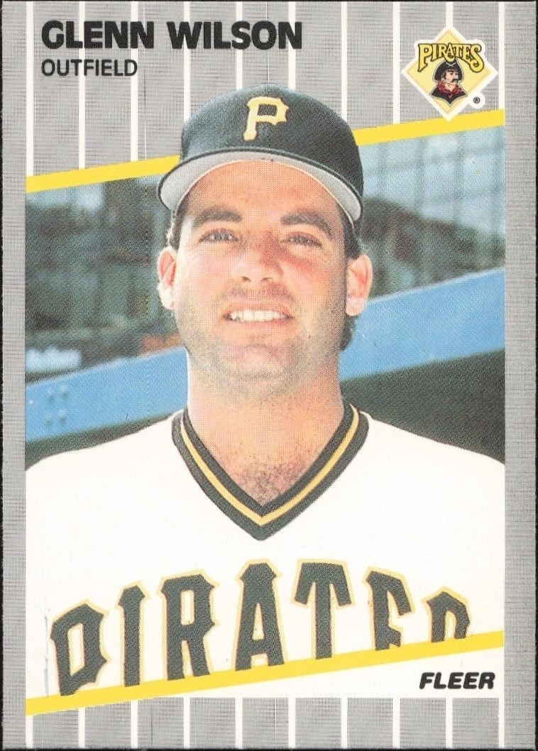 Glenn Wilson 1989 Fleer #224 Baseball Trading Card - Front 1989 Fleer Glenn Wilson #224 baseball trading card front