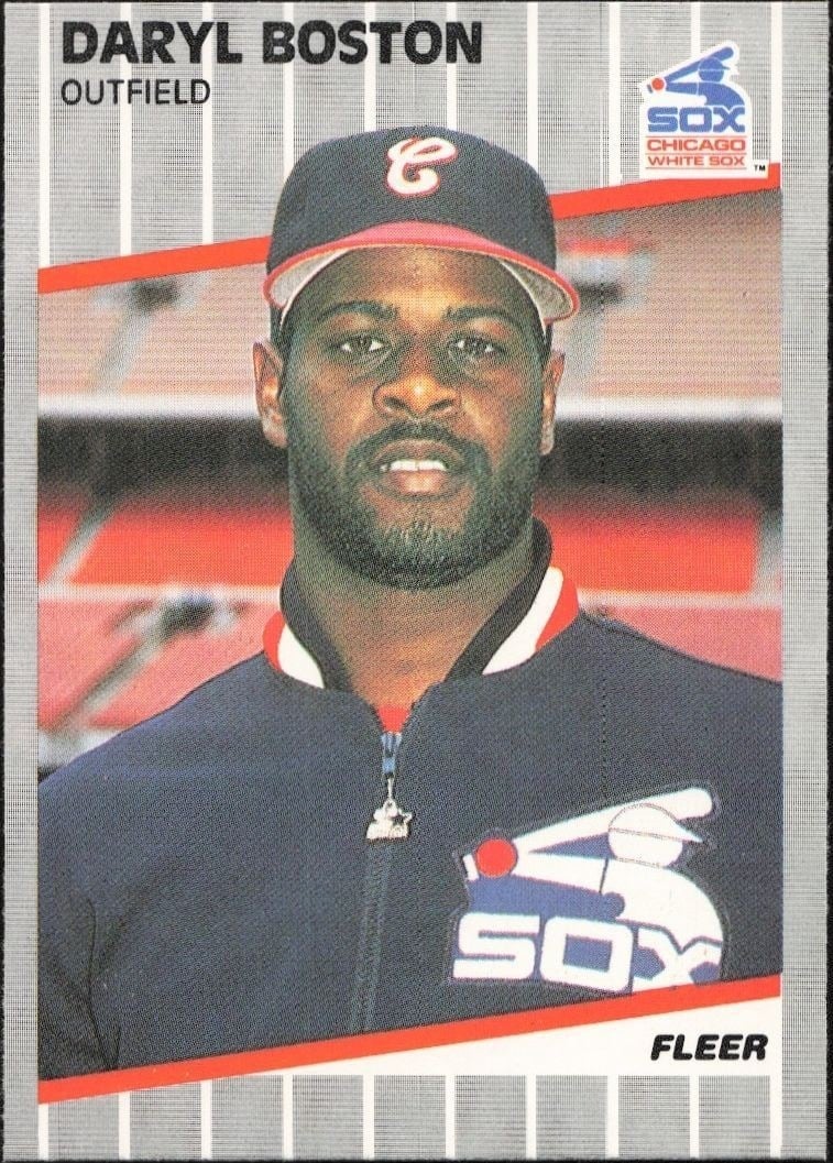 Daryl Boston 1989 Fleer #492 Baseball Trading Card - Front 1989 Fleer Daryl Boston #492 baseball trading card front
