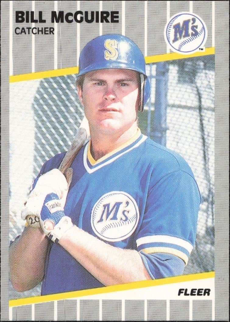Bill McGuire 1989 Fleer #553 Baseball Trading Card - Front 1989 Fleer Bill McGuire #553 baseball trading card front