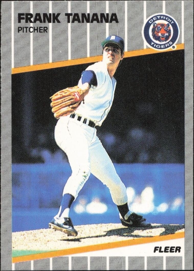 Frank Tanana 1989 Fleer #147 Baseball Trading Card - Front 1989 Fleer Frank Tanana #147 baseball trading card front