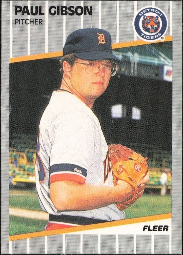 Paul Gibson 1989 Fleer #131 Baseball Trading Card - Front 1989 Fleer Paul Gibson #131 baseball trading card front