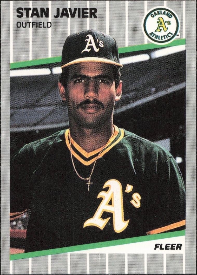 Stan Javier 1989 Fleer #13 Baseball Trading Card - Front 1989 Fleer Stan Javier #13 baseball trading card front