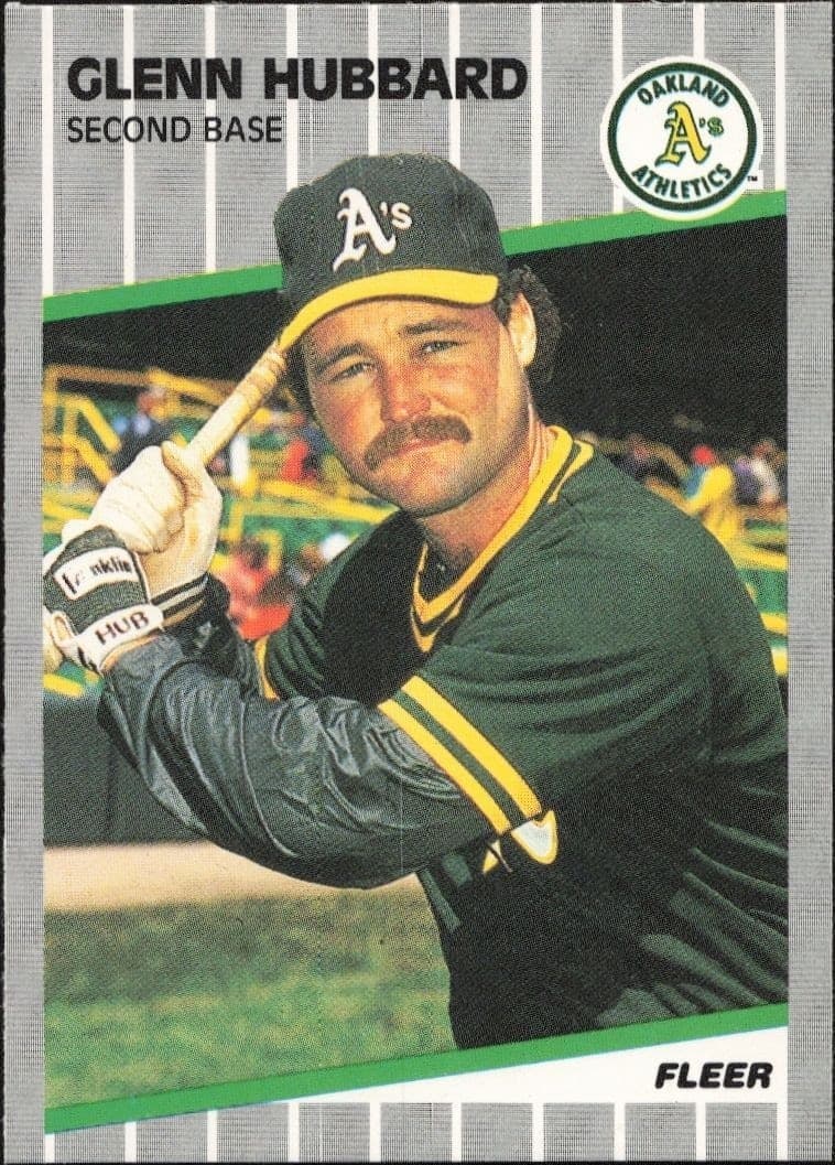 1989 Fleer Glenn Hubbard #12 trading card