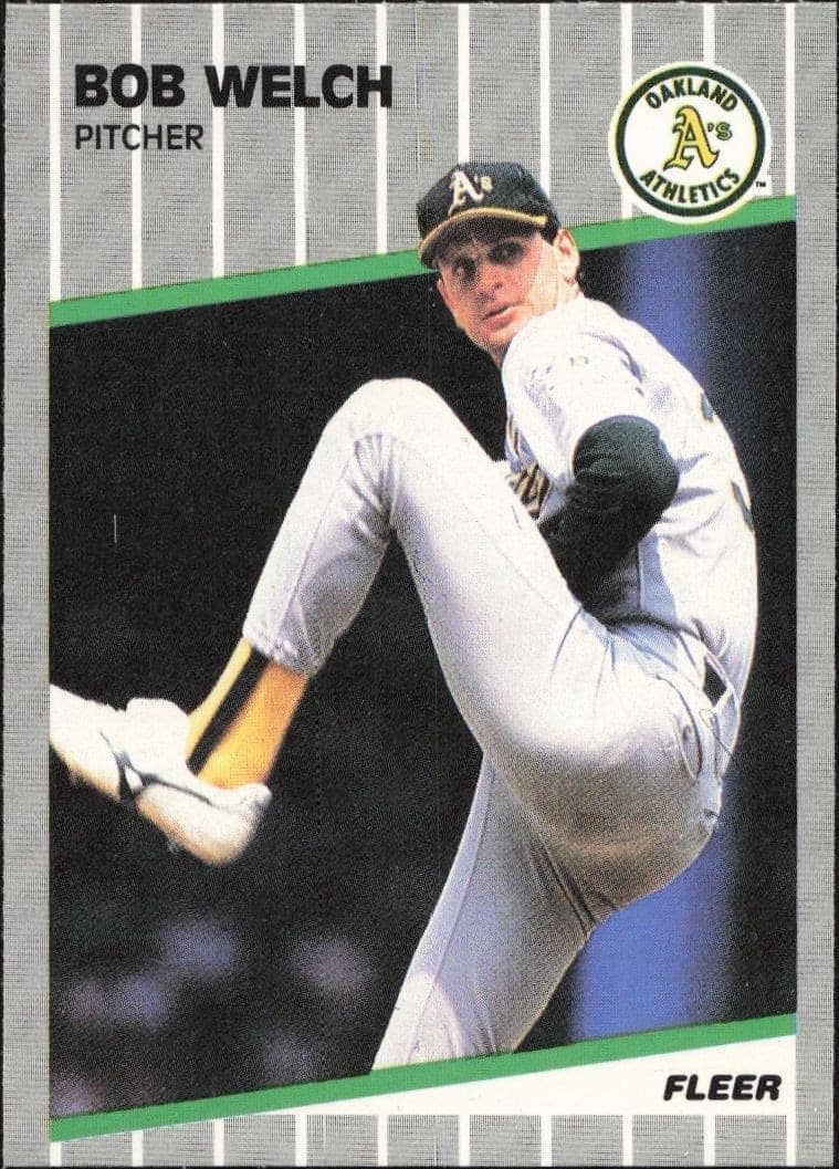 1989 Fleer Bob Welch #25 trading card