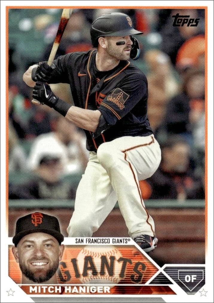 Mitch Haniger 2023 Topps Update #US108 Baseball Trading Card - Front 2023 Topps Update Mitch Haniger #US108 baseball trading card front