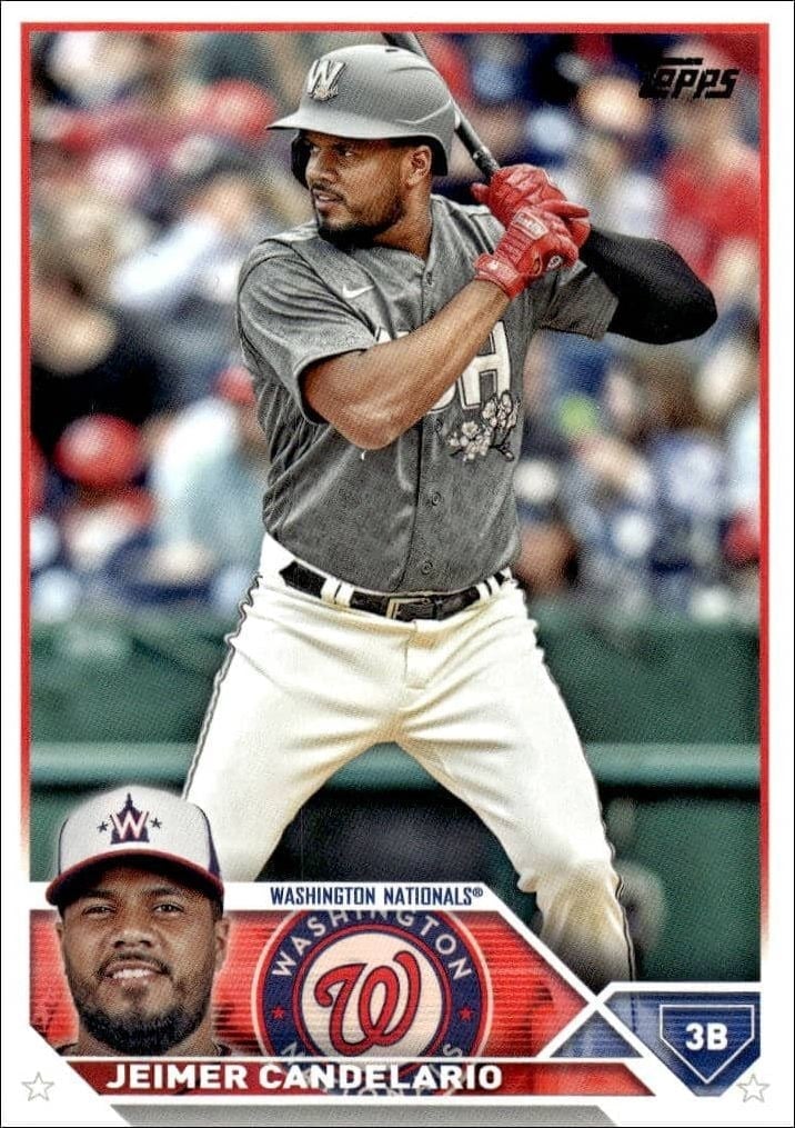 Jeimer Candelario 2023 Topps Update #US129 Baseball Trading Card - Front 2023 Topps Update Jeimer Candelario #US129 baseball trading card front