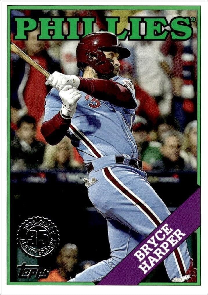 Bryce Harper 2023 Topps Update #88US-38 Baseball Trading Card - Front 2023 Topps Update Bryce Harper #88US-38 baseball trading card front
