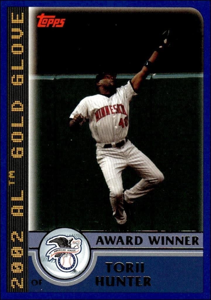 Torii Hunter 2003 Topps #693 Baseball Trading Card - Front 2003 Topps Torii Hunter #693 baseball trading card front