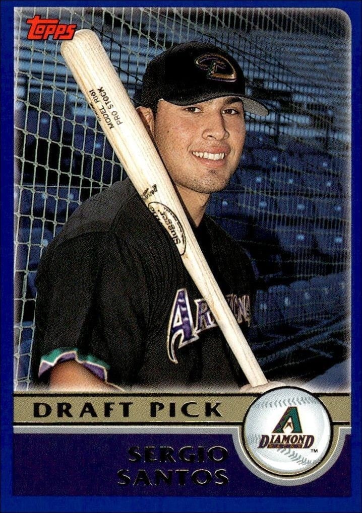 Sergio Santos 2003 Topps #673 Baseball Trading Card - Front 2003 Topps Sergio Santos #673 baseball trading card front
