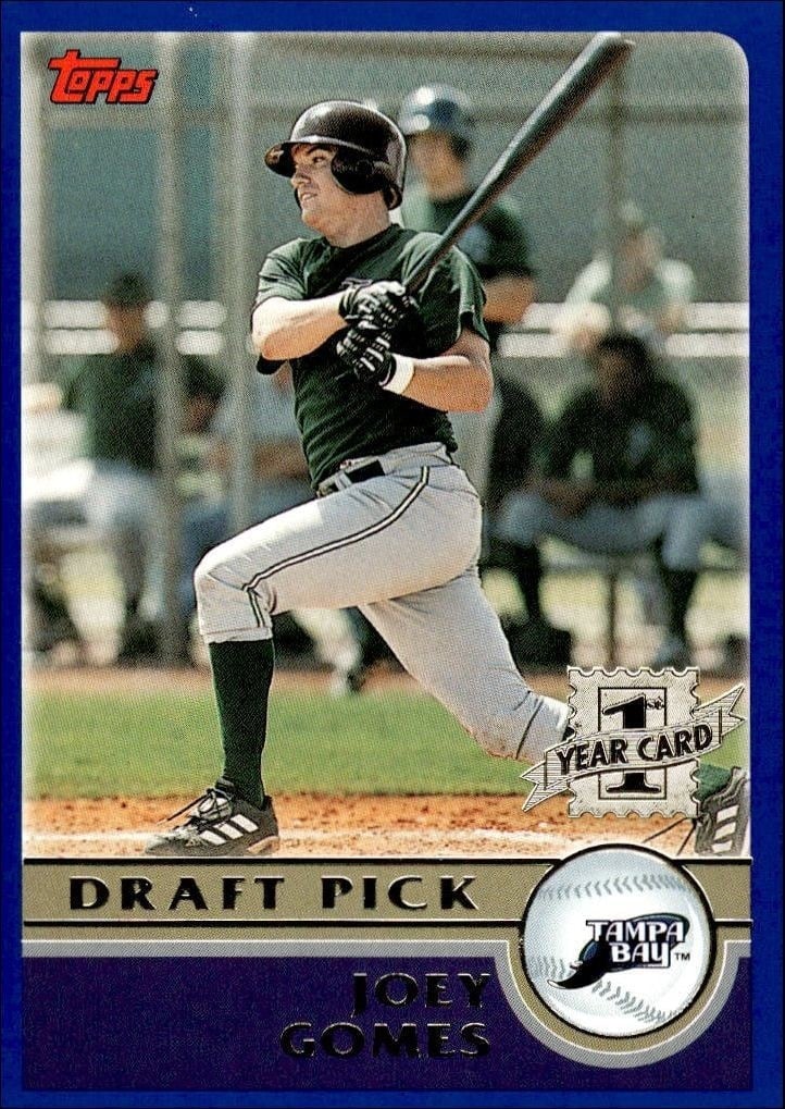 Joey Gomes 2003 Topps #662 Baseball Trading Card - Front 2003 Topps Joey Gomes #662 baseball trading card front