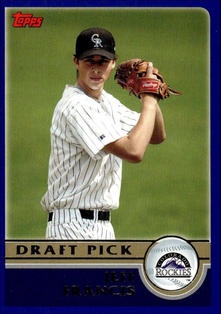 Jeff Francis 2003 Topps #666 Baseball Trading Card - Front 2003 Topps Jeff Francis #666 baseball trading card front