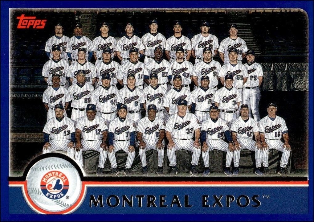 Montreal Expos 2003 Topps #647 Baseball Trading Card - Front 2003 Topps Montreal Expos #647 baseball trading card front