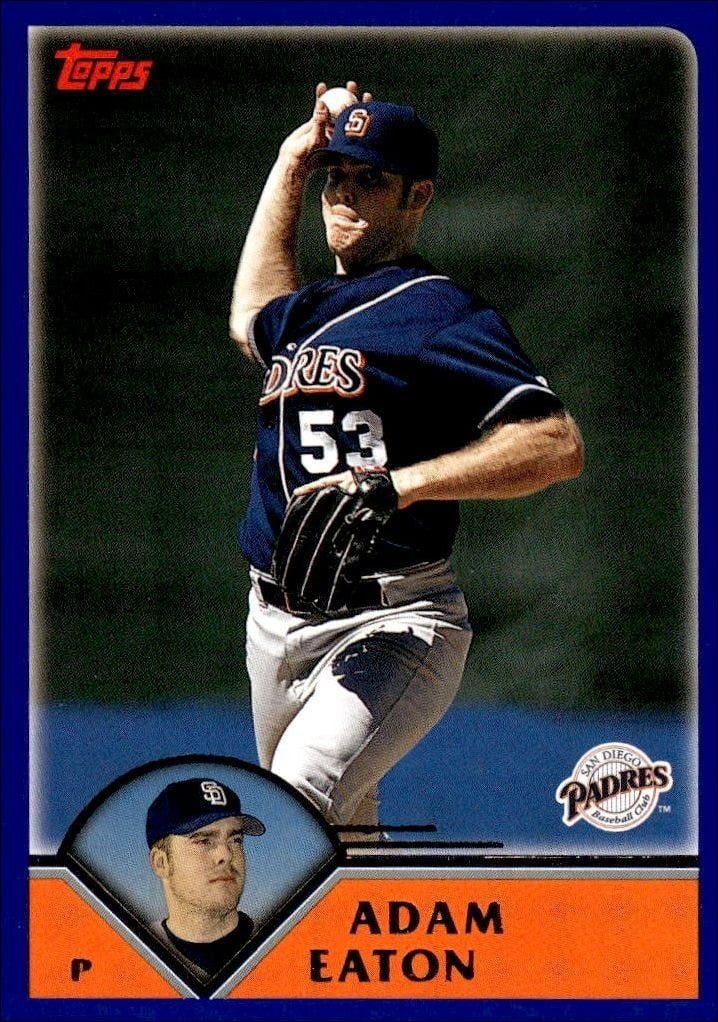 Adam Eaton 2003 Topps #486 Baseball Trading Card - Front 2003 Topps Adam Eaton #486 baseball trading card front