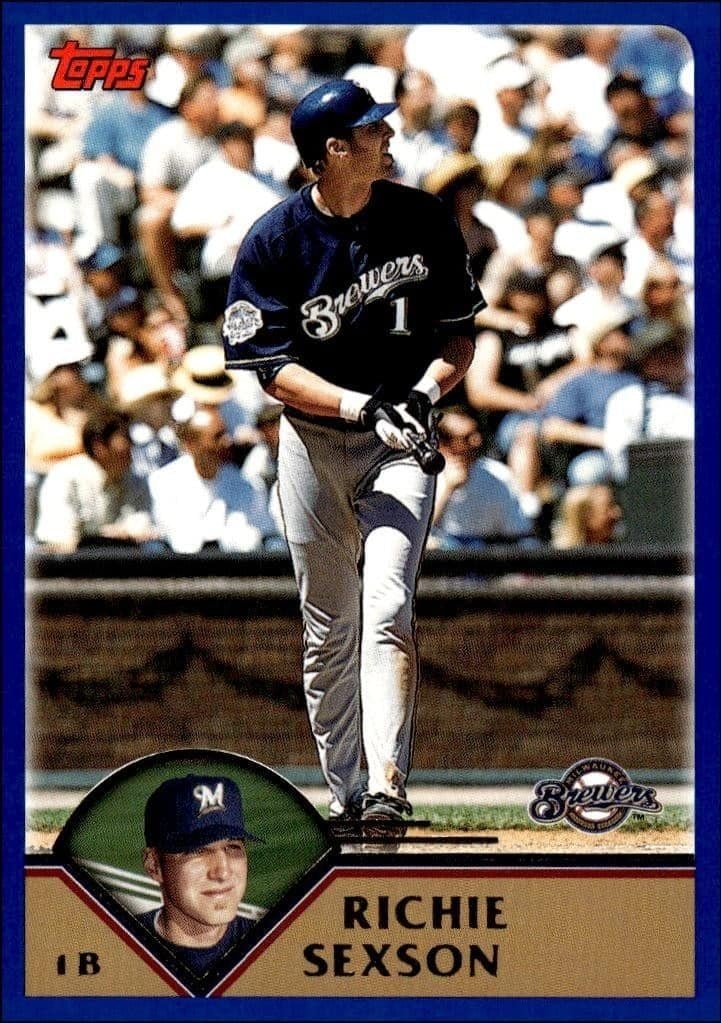 Richie Sexson 2003 Topps #16 Baseball Trading Card - Front 2003 Topps Richie Sexson #16 baseball trading card front