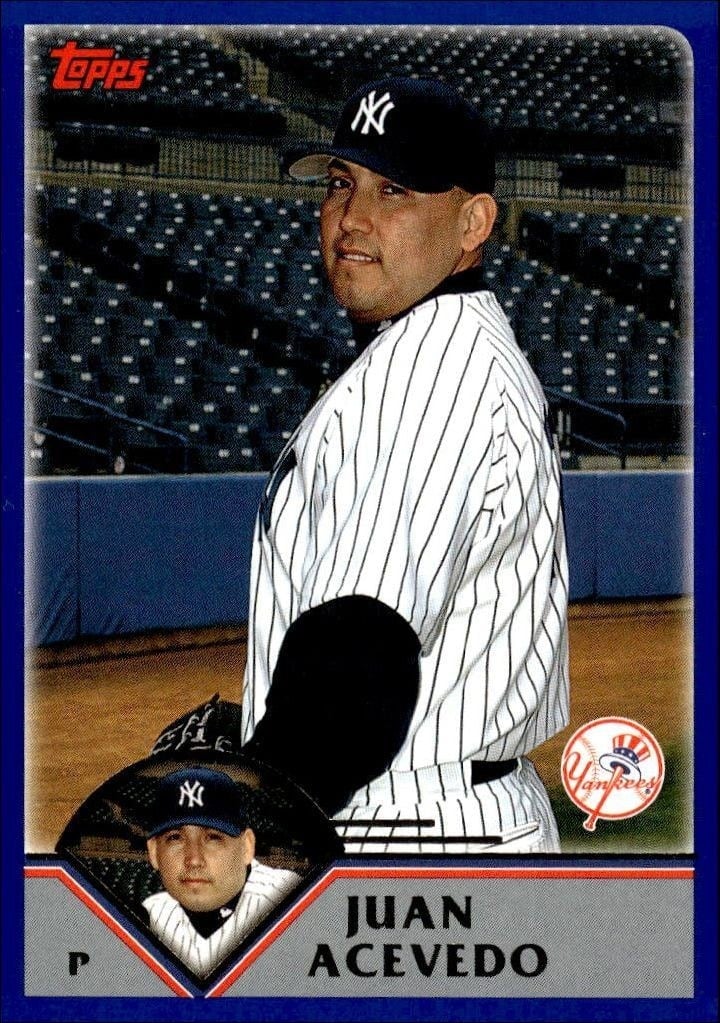 Juan Acevedo 2003 Topps #477 Baseball Trading Card - Front 2003 Topps Juan Acevedo #477 baseball trading card front