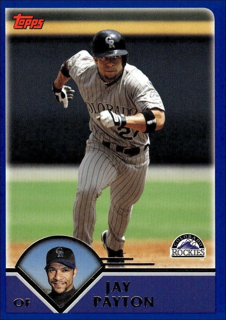Jay Payton 2003 Topps #476 Baseball Trading Card - Front 2003 Topps Jay Payton #476 baseball trading card front
