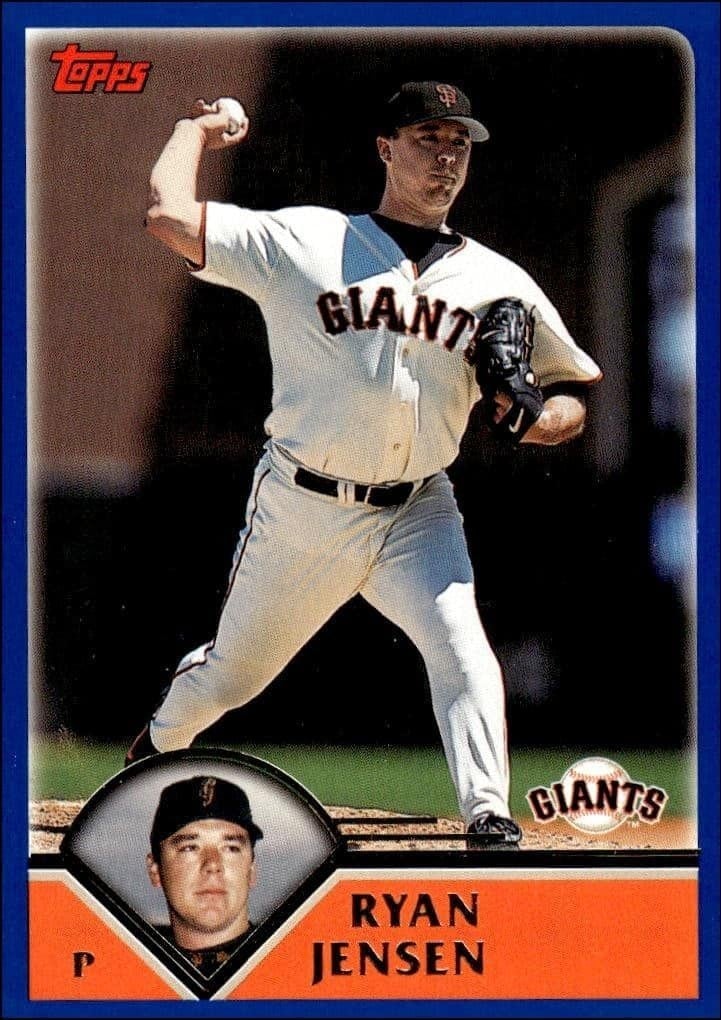 Ryan Jensen 2003 Topps #491 Baseball Trading Card - Front 2003 Topps Ryan Jensen #491 baseball trading card front