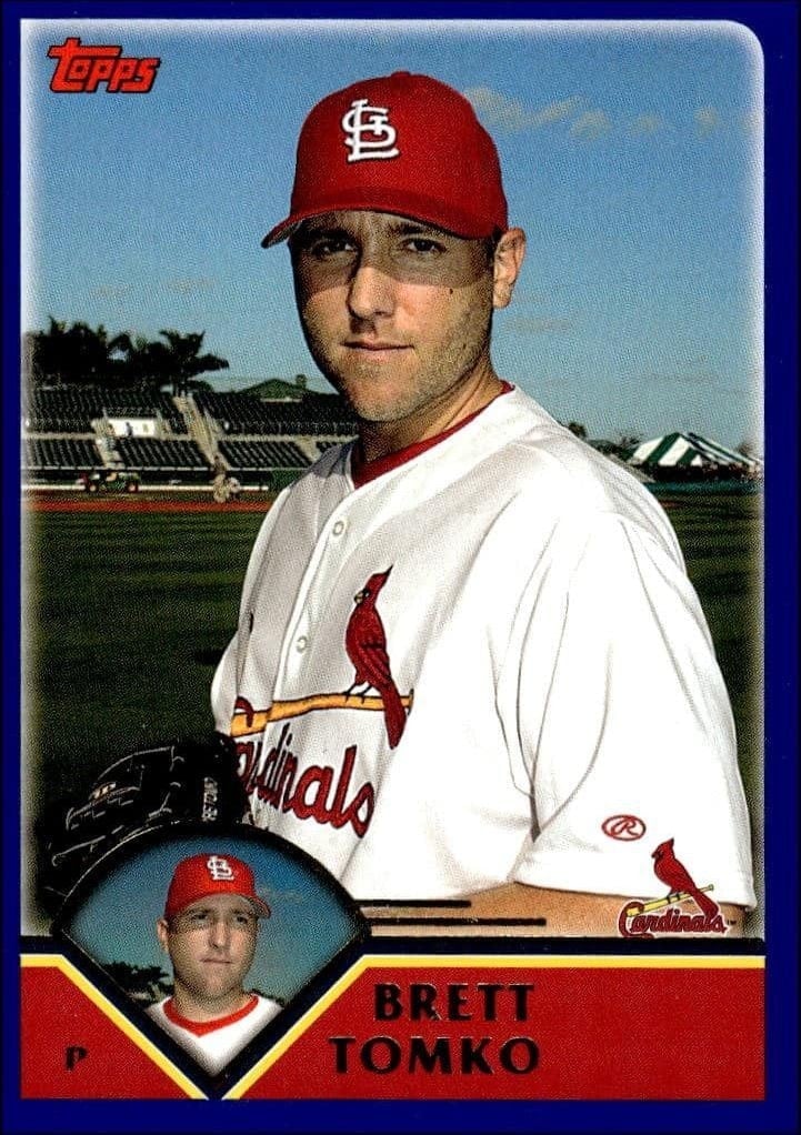 Brett Tomko 2003 Topps #469 Baseball Trading Card - Front 2003 Topps Brett Tomko #469 baseball trading card front