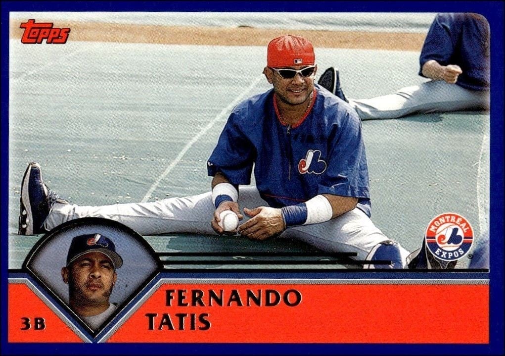 Fernando Tatis 2003 Topps #589 Baseball Trading Card - Front 2003 Topps Fernando Tatis #589 baseball trading card front