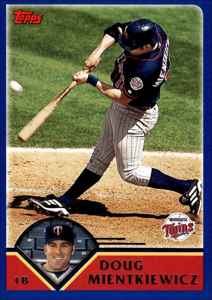 Doug Mientkiewicz 2003 Topps #588 Baseball Trading Card - Front 2003 Topps Doug Mientkiewicz #588 baseball trading card front