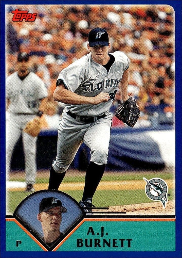2003 Topps A.J. Burnett #583 trading card