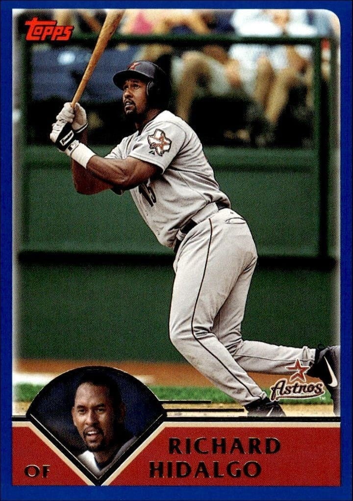 Richard Hidalgo 2003 Topps #584 Baseball Trading Card - Front 2003 Topps Richard Hidalgo #584 baseball trading card front