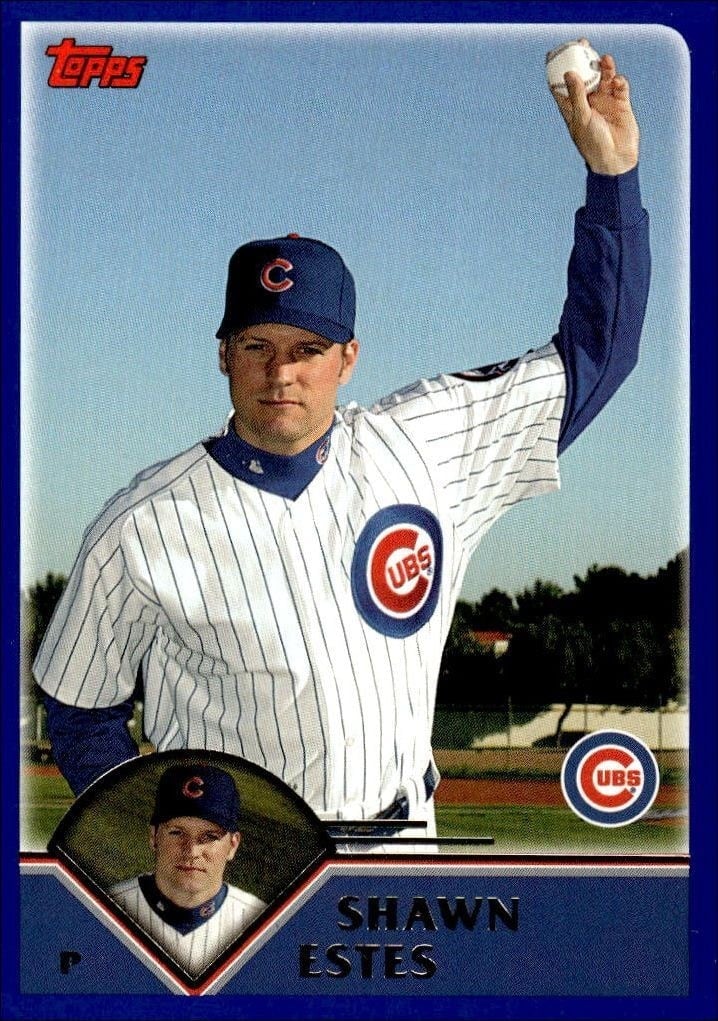 Shawn Estes 2003 Topps #580 Baseball Trading Card - Front 2003 Topps Shawn Estes #580 baseball trading card front