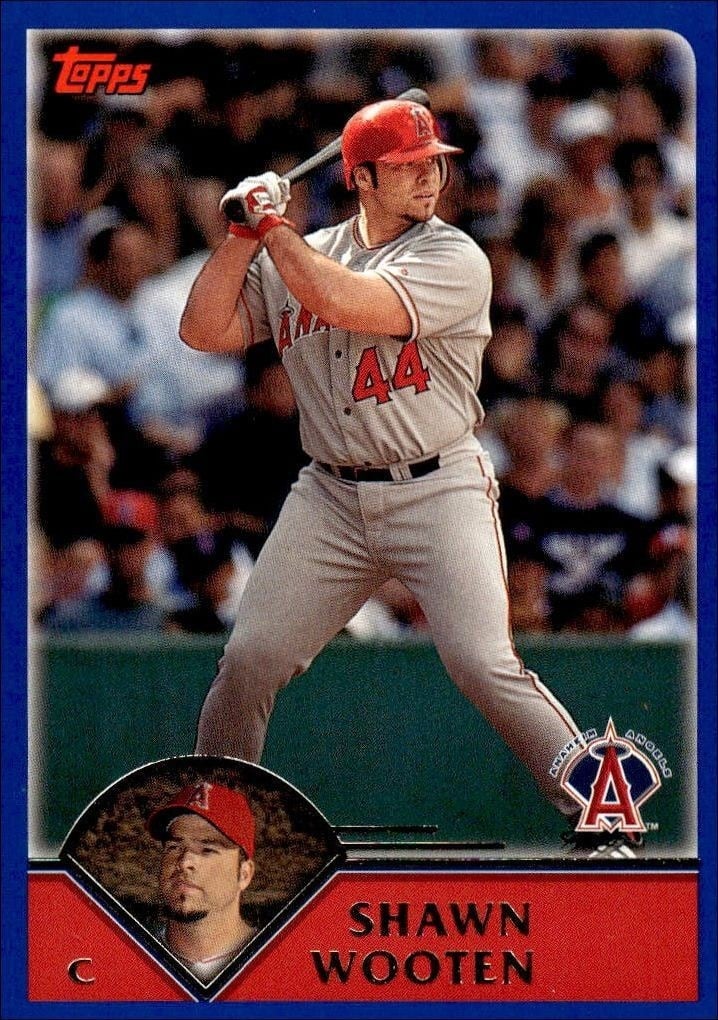 Shawn Wooten 2003 Topps #576 Baseball Trading Card - Front 2003 Topps Shawn Wooten #576 baseball trading card front