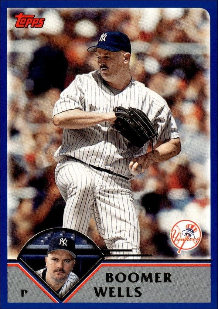 David Wells 2003 Topps #574 Baseball Trading Card - Front 2003 Topps David Wells #574 baseball trading card front