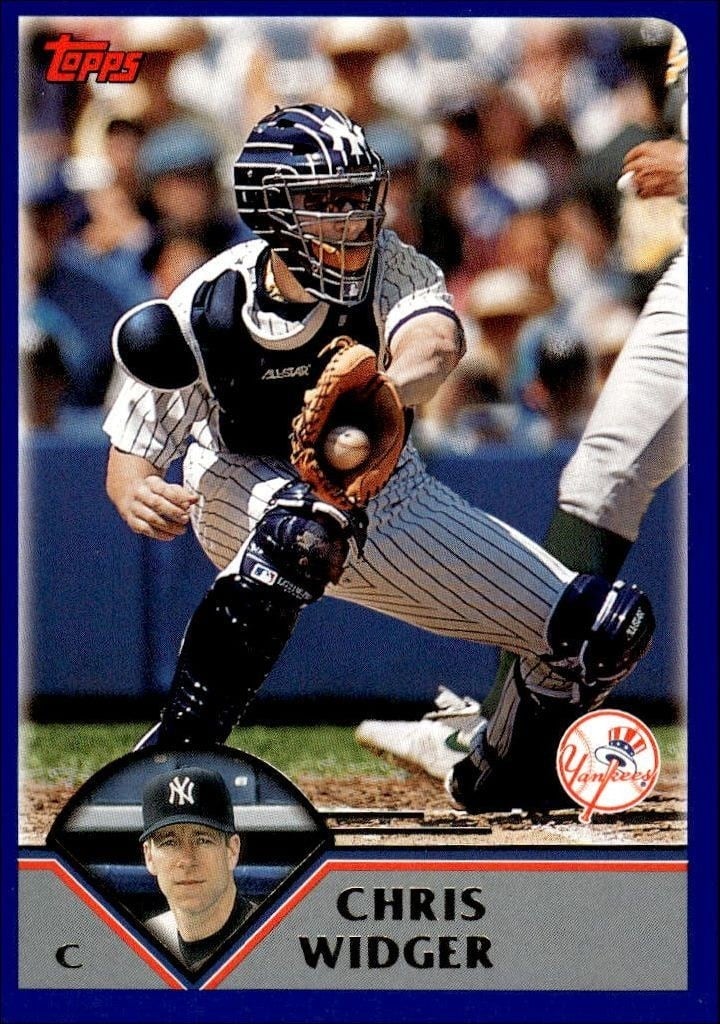 Chris Widger 2003 Topps #575 Baseball Trading Card - Front 2003 Topps Chris Widger #575 baseball trading card front