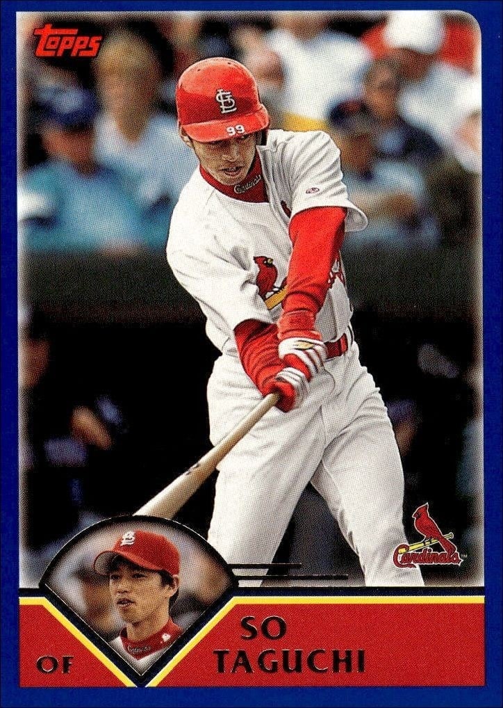 So Taguchi 2003 Topps #567 Baseball Trading Card - Front 2003 Topps So Taguchi #567 baseball trading card front