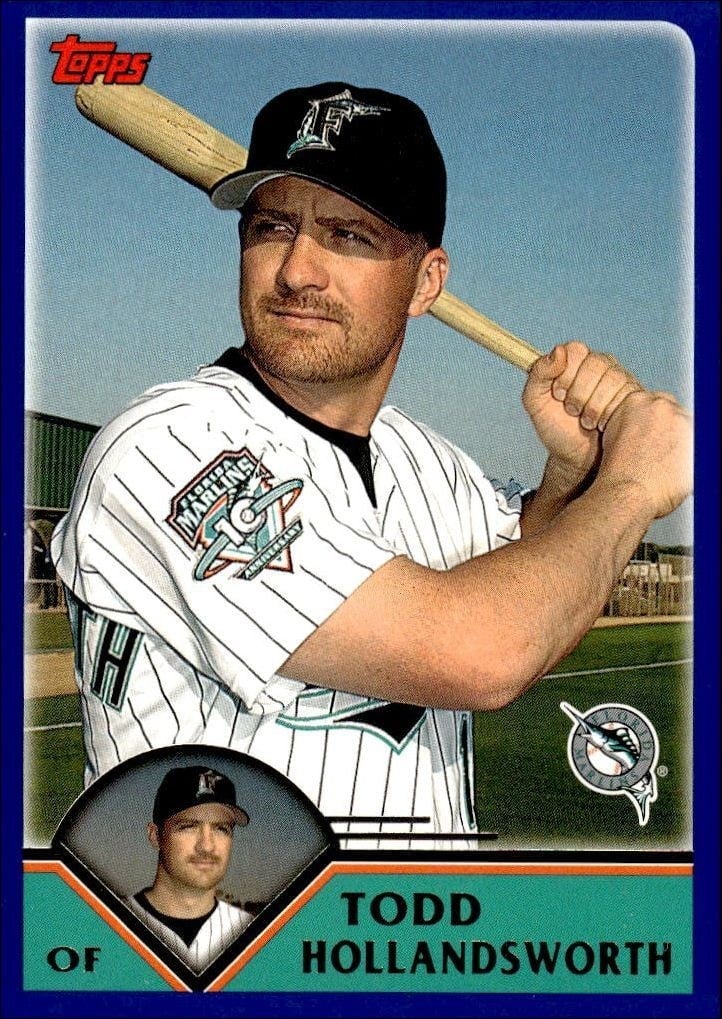 Todd Hollandsworth 2003 Topps #566 Baseball Trading Card - Front 2003 Topps Todd Hollandsworth #566 baseball trading card front