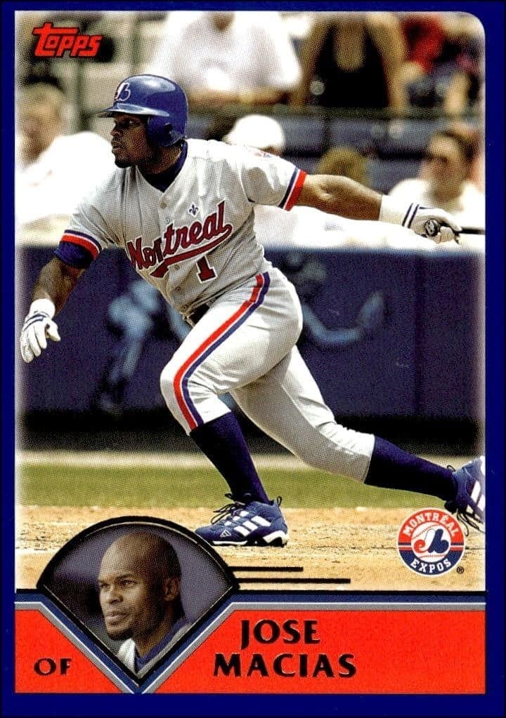 Jose MacIas 2003 Topps #524 Baseball Trading Card - Front 2003 Topps Jose MacIas #524 baseball trading card front