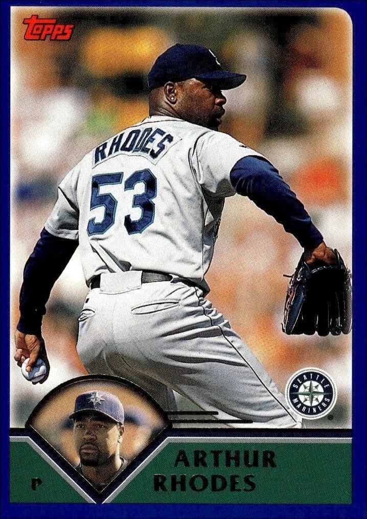 Arthur Rhodes 2003 Topps #520 Baseball Trading Card - Front 2003 Topps Arthur Rhodes #520 baseball trading card front