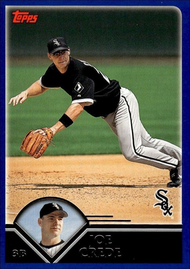 Joe Crede 2003 Topps #507 Baseball Trading Card - Front 2003 Topps Joe Crede #507 baseball trading card front
