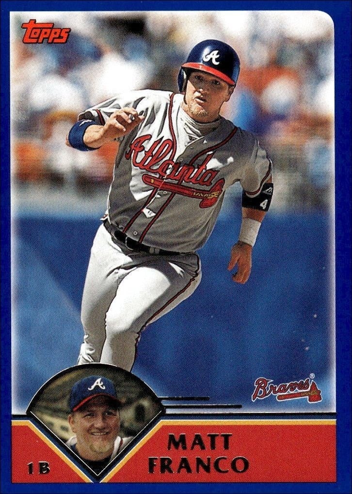 Matt Franco 2003 Topps #510 Baseball Trading Card - Front 2003 Topps Matt Franco #510 baseball trading card front